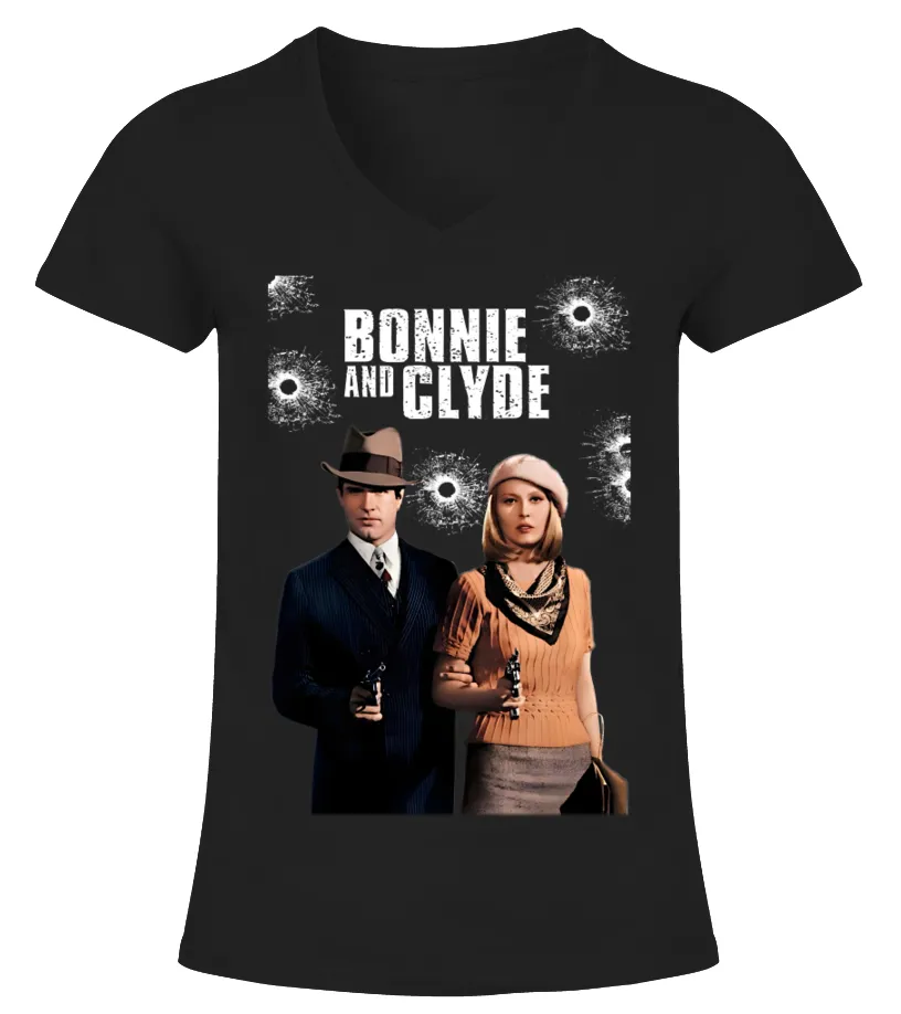 007. Bonnie and Clyde BK Camiseta cuello pico Mujer