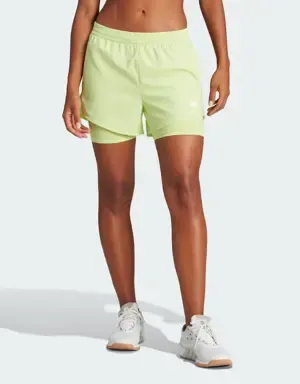 ADIDAS PANTALóN CORTO AEROREADY MADE FOR TRAINING MINIMAL TWOINONE