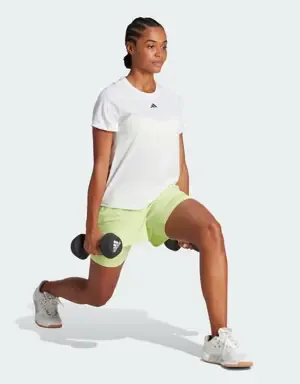 ADIDAS PANTALóN CORTO AEROREADY MADE FOR TRAINING MINIMAL TWOINONE