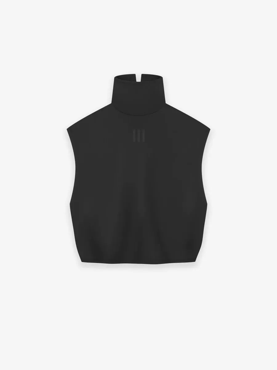 Adidas X Fear Of God Athletics Womens Suede Fleece Muscle Mock Neck Black