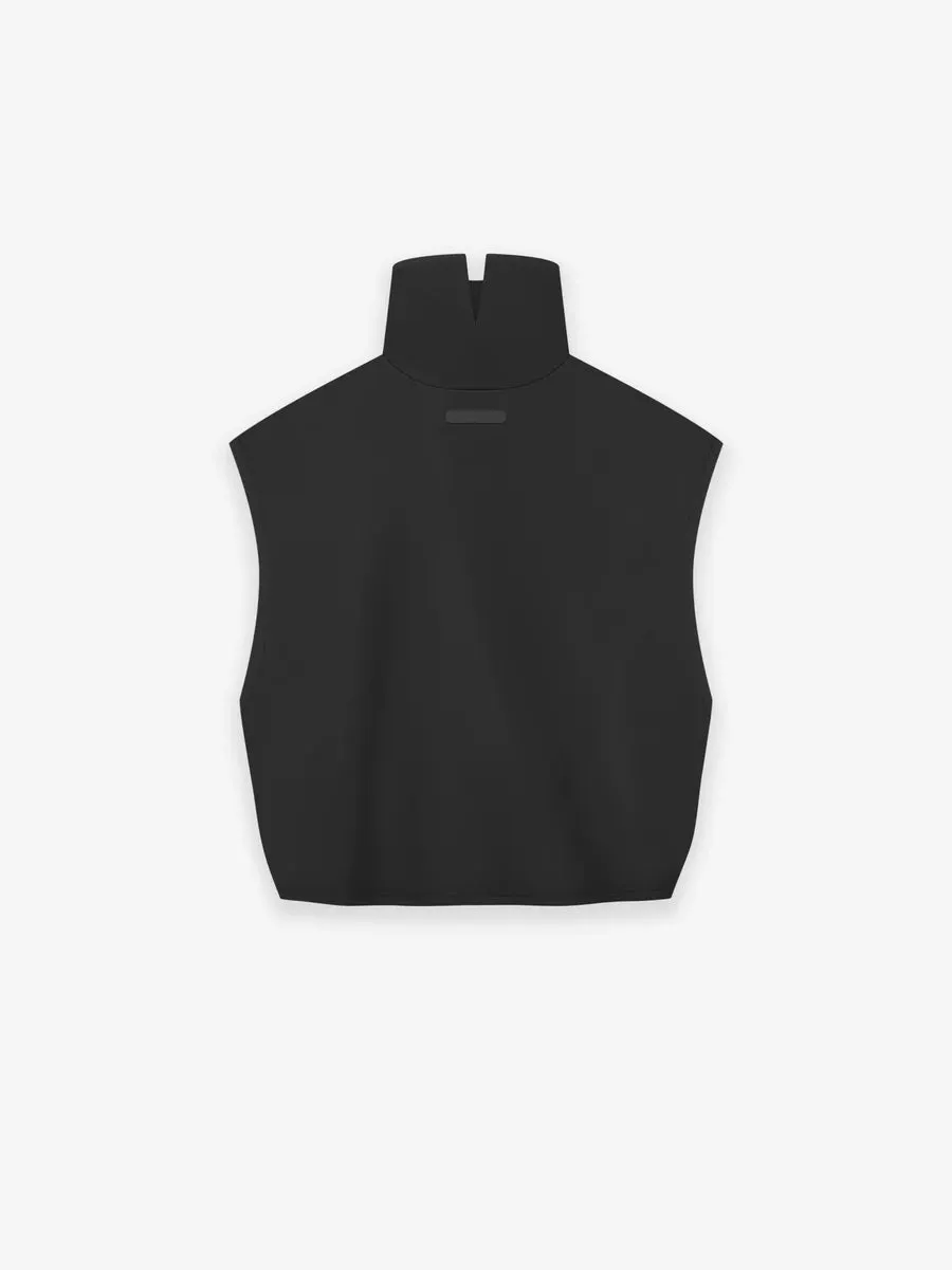 Adidas X Fear Of God Athletics Womens Suede Fleece Muscle Mock Neck Black