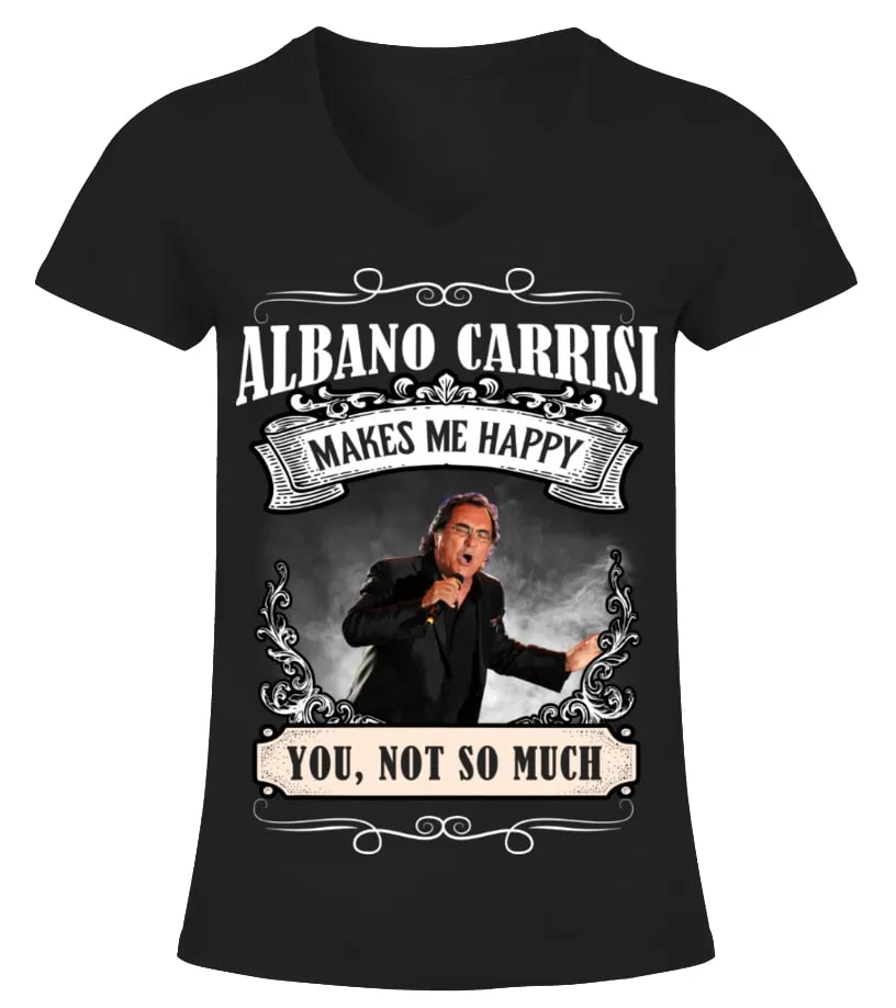 ALBANO CARRISI MAKES ME HAPPY Camiseta cuello pico Mujer