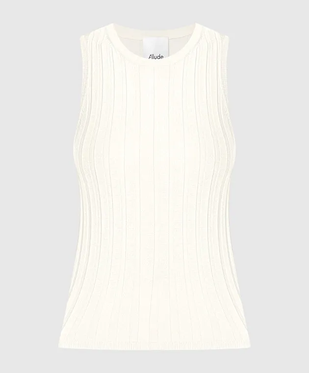 Allude Beige top made of wool