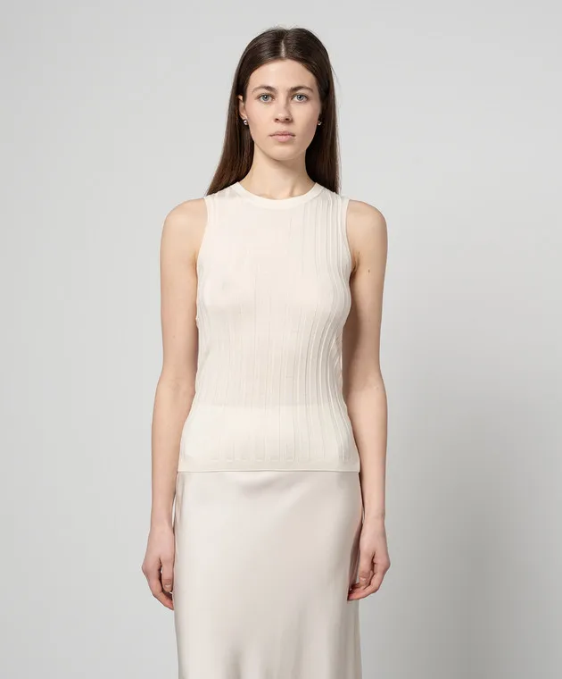 Allude Beige top made of wool
