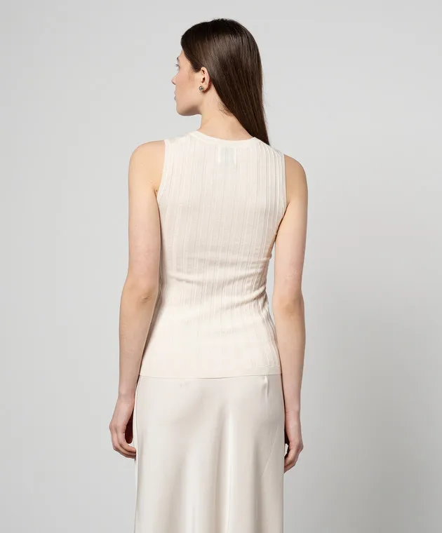 Allude Beige top made of wool