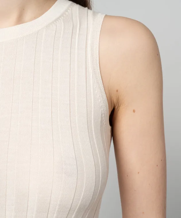 Allude Beige top made of wool