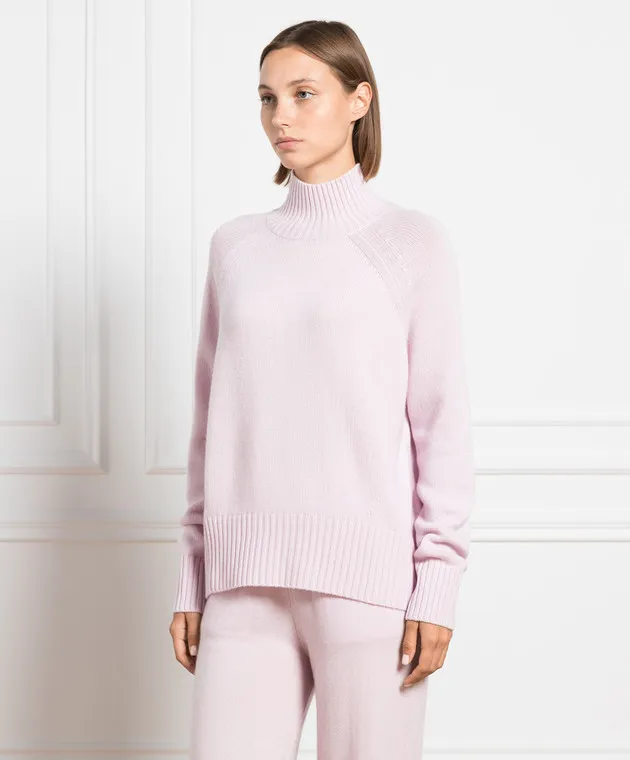 Allude Pink wool and cashmere sweater