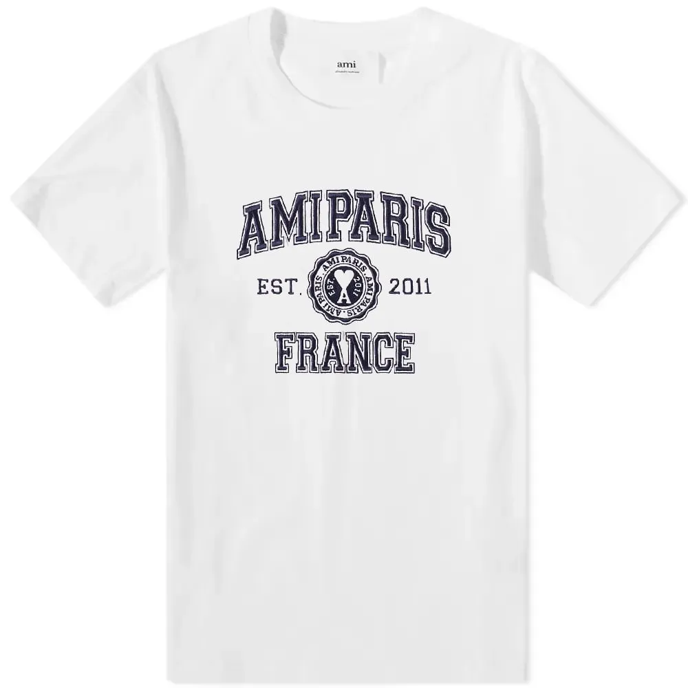 AMI Paris Varsity Logo Tee
