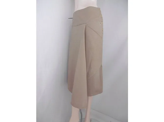 Autre Marque R por 45falda rpm Castaño Beige 