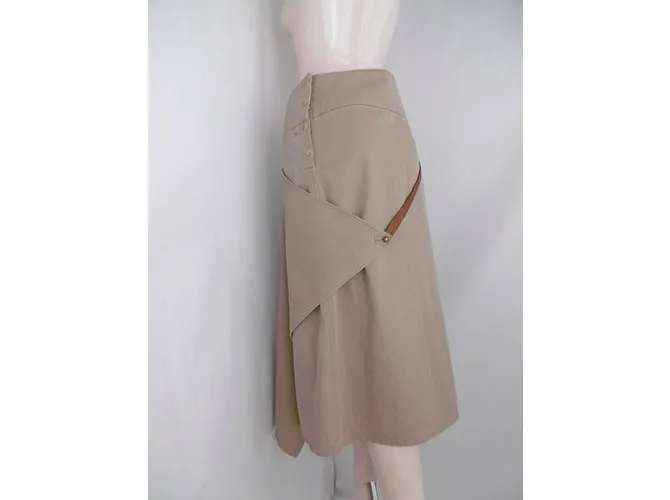 Autre Marque R por 45falda rpm Castaño Beige 