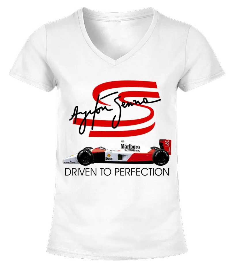 Ayrton Senna WT (9) Camiseta cuello pico Mujer
