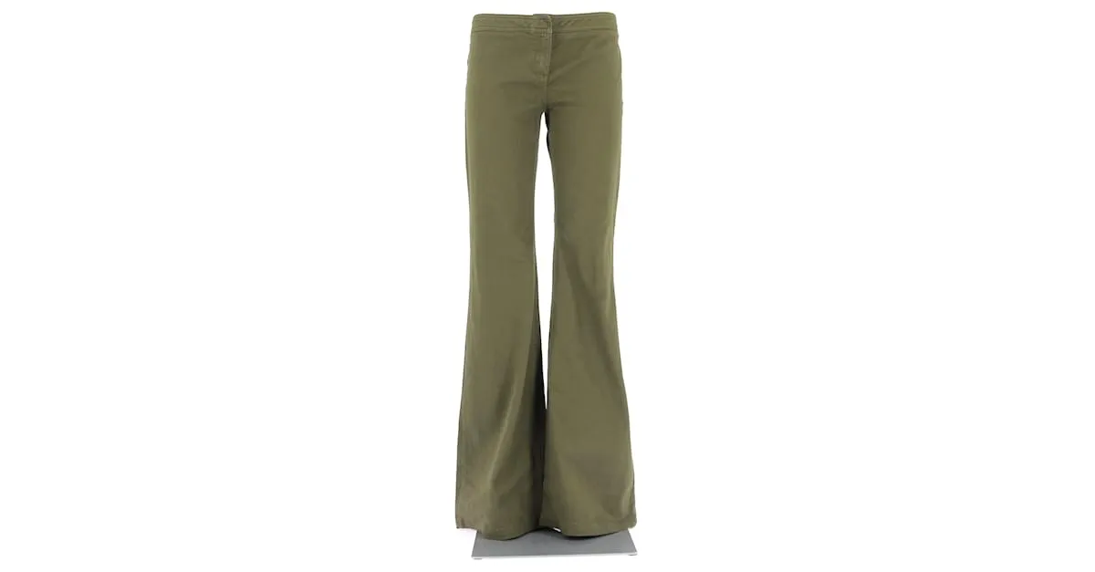 BALMAIN Pantalón T.fr 40 Algodón Caqui 