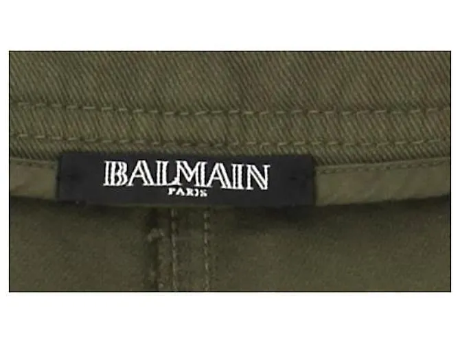 BALMAIN Pantalón T.fr 40 Algodón Caqui 