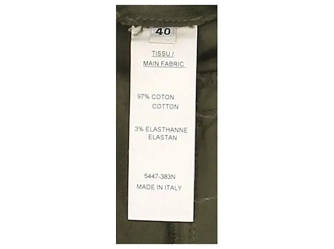 BALMAIN Pantalón T.fr 40 Algodón Caqui 