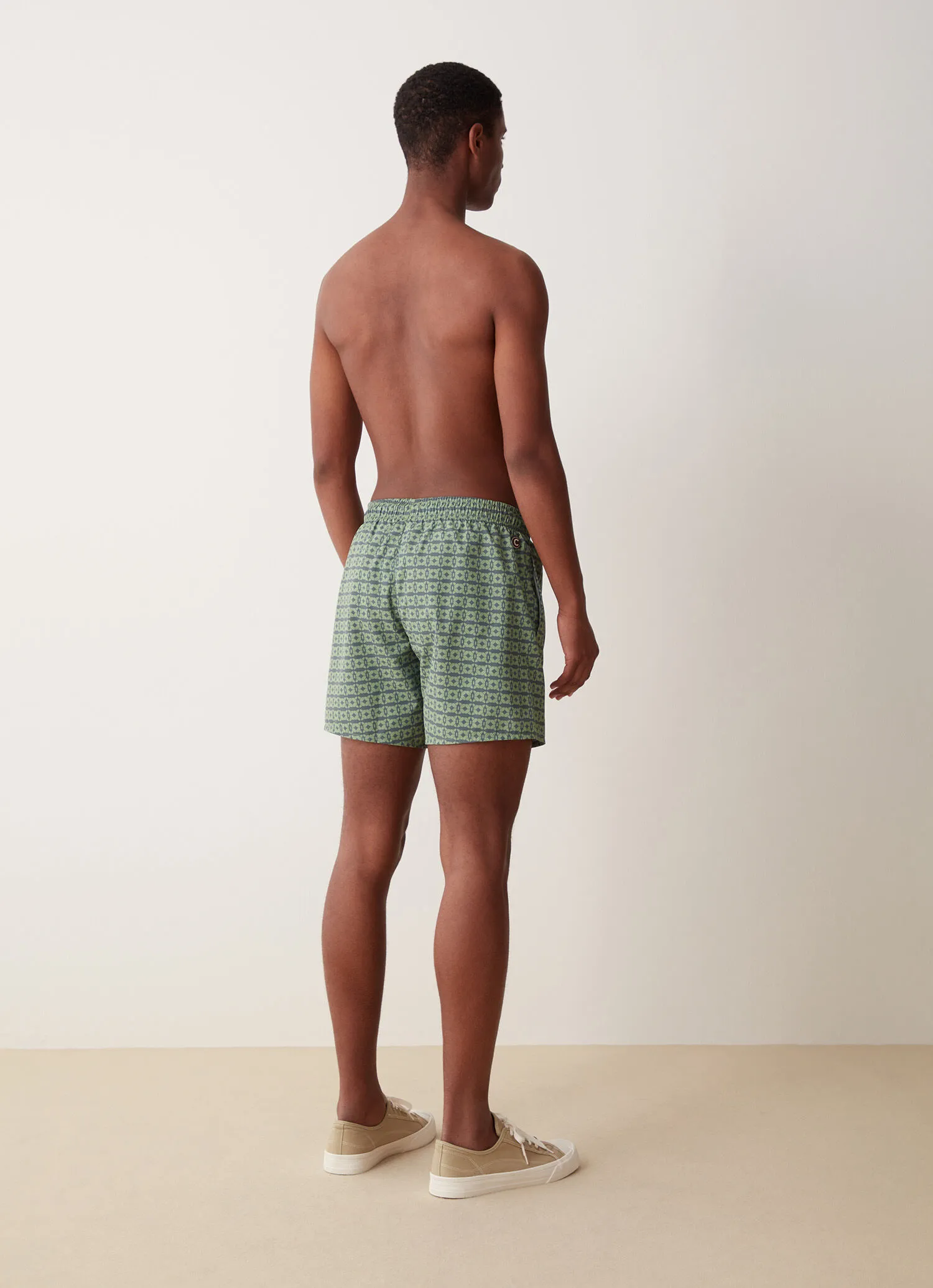 Bañador estampado con cintura elástica