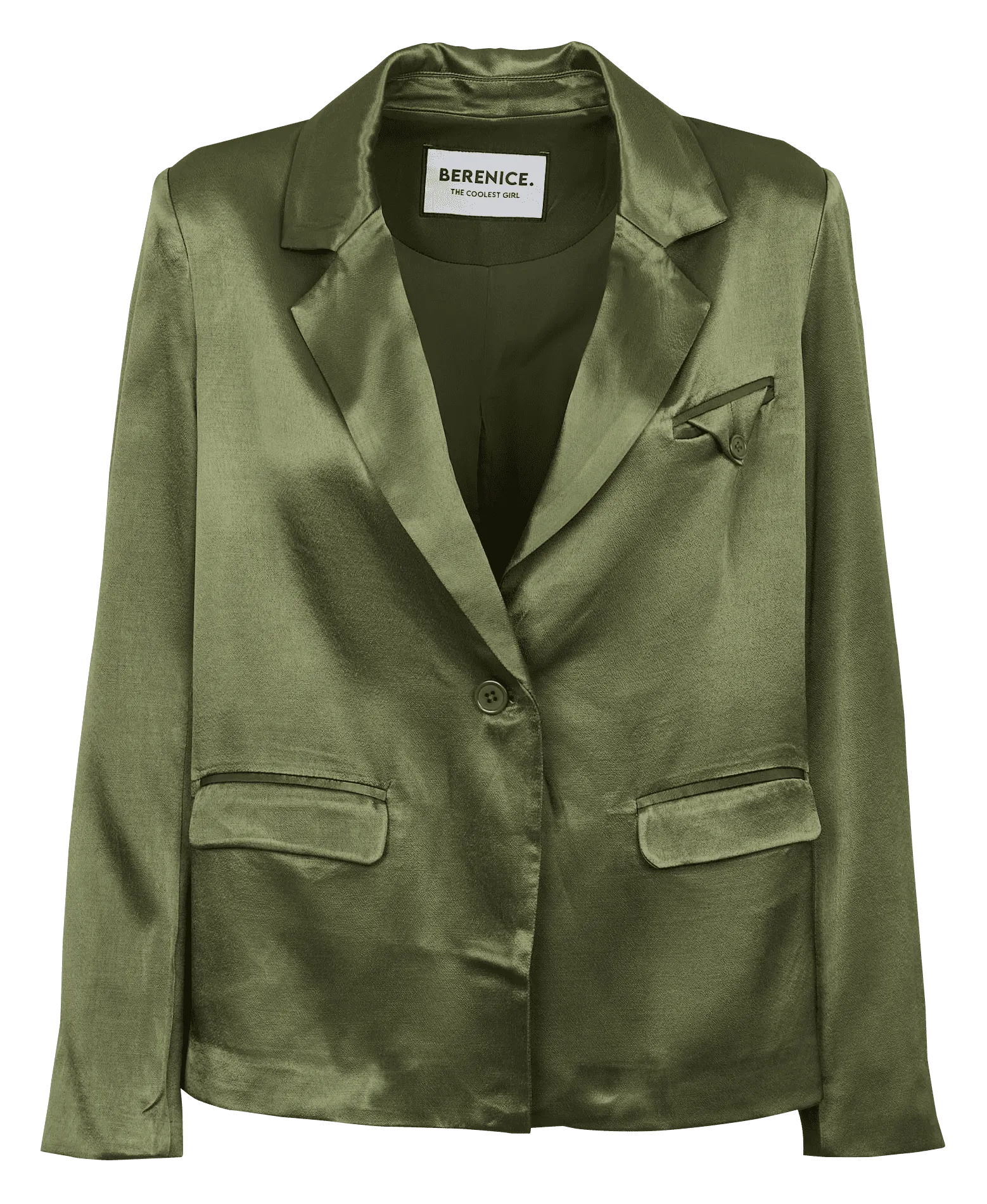 BERENICE VIRGINIE  CHAQUETA DE SASTRE SATINADA EN CAQUI