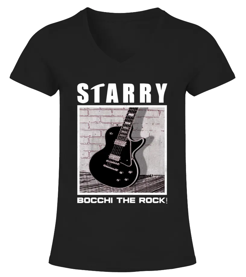 Bocchi the Rock Merch Camiseta cuello pico Mujer