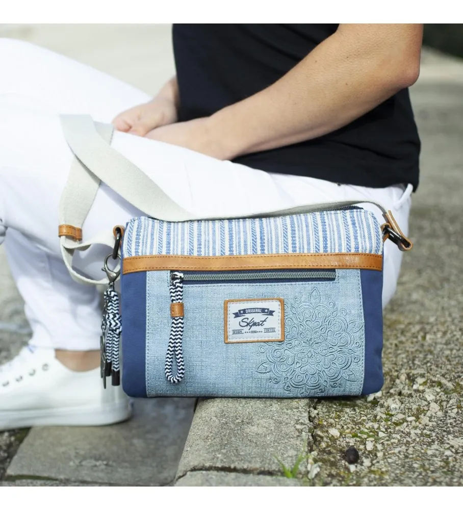 BOLSO BANDOLERA 314415 AZUL 25X18X6CM