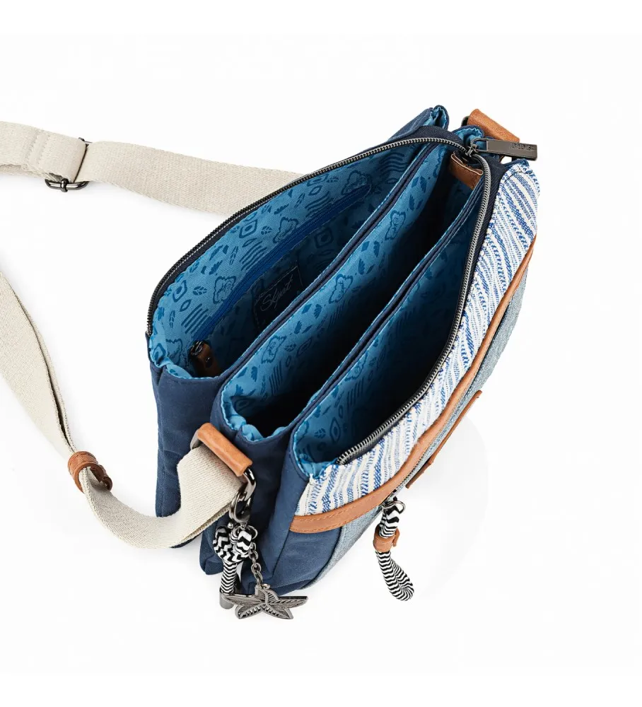 BOLSO BANDOLERA 314415 AZUL 25X18X6CM