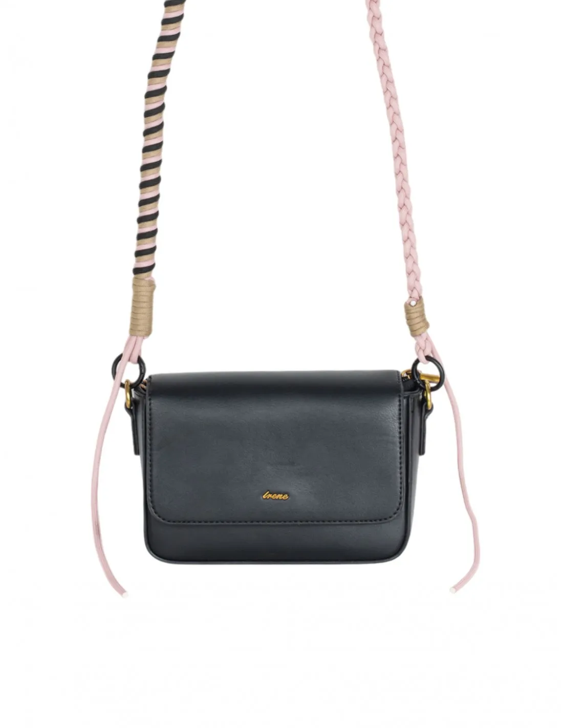 Bolso Bandolera Correa Cuerda Negro