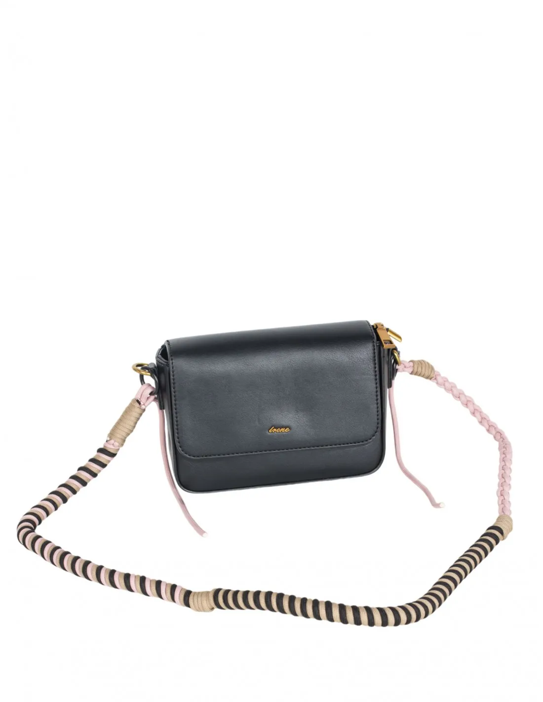 Bolso Bandolera Correa Cuerda Negro