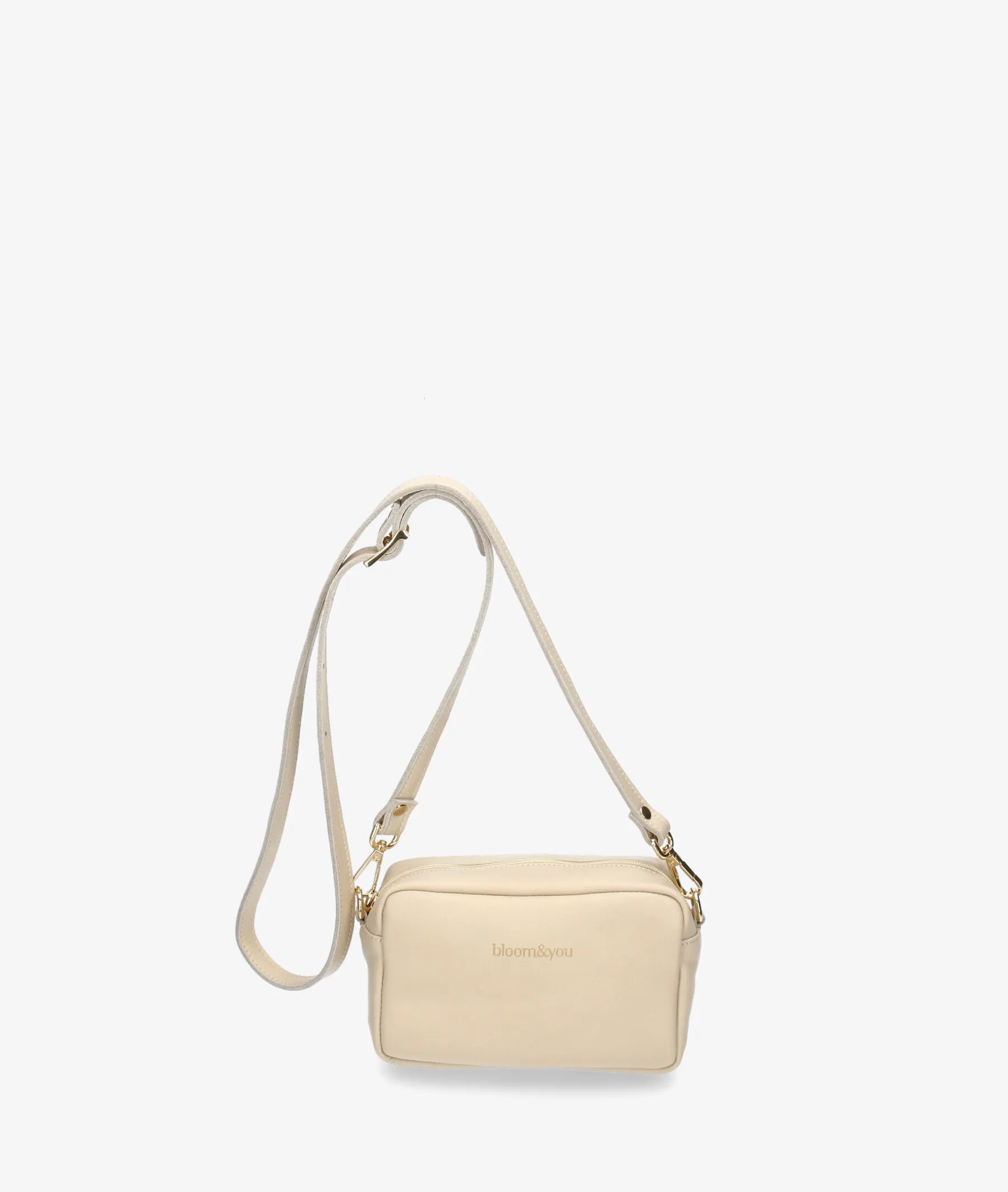 Bolso de piel bloom&you BLOOM CROSS MINI en beige  Medidas 17 x 11 x 6 cmts