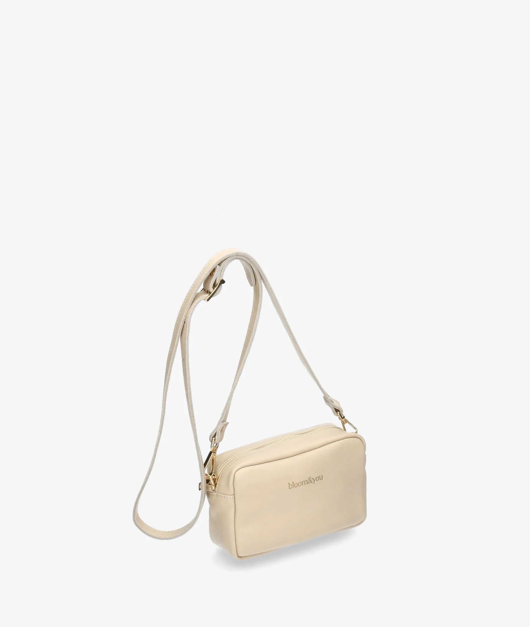 Bolso de piel bloom&you BLOOM CROSS MINI en beige  Medidas 17 x 11 x 6 cmts
