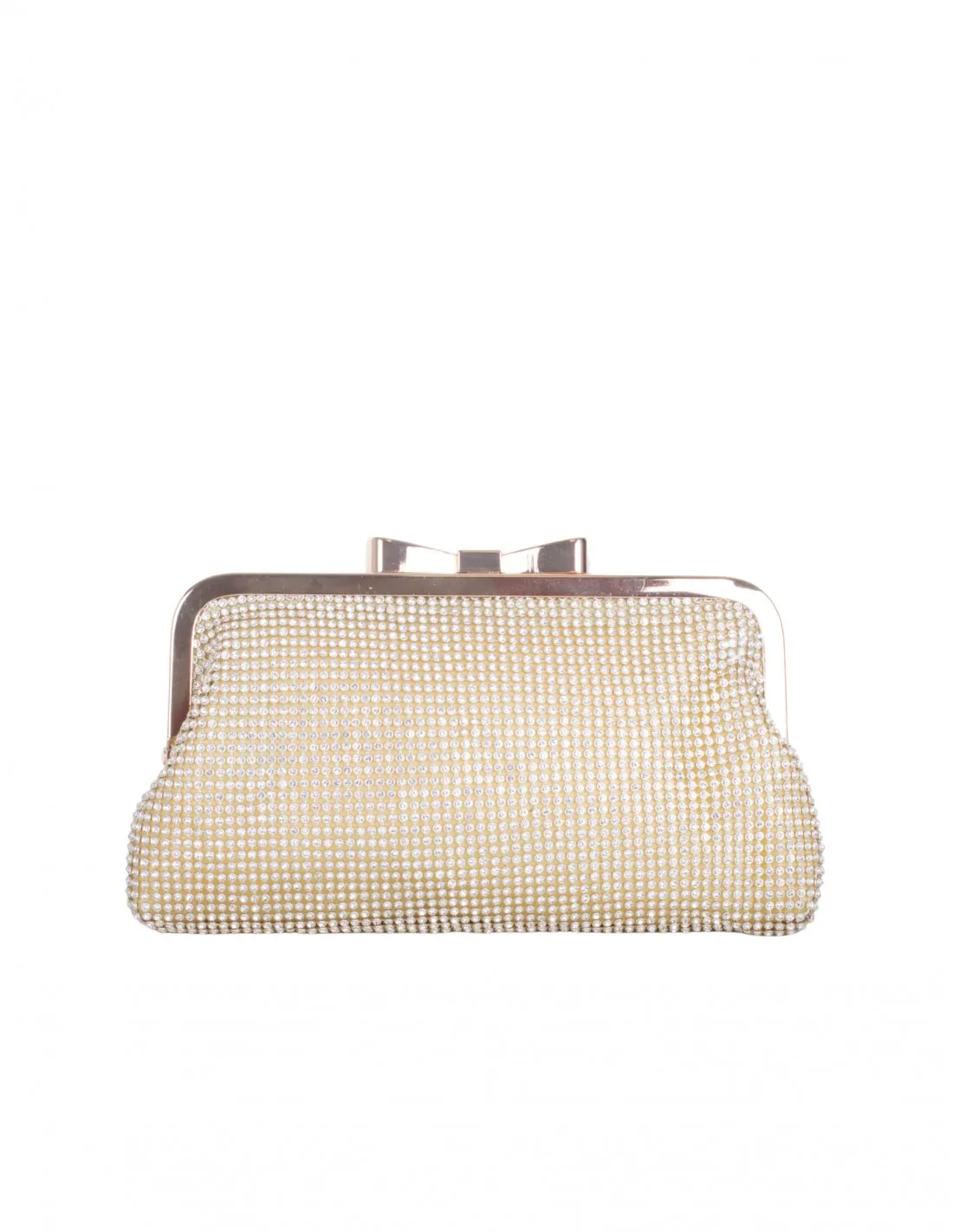 Bolso Fiesta Lazo Brillos Dorado