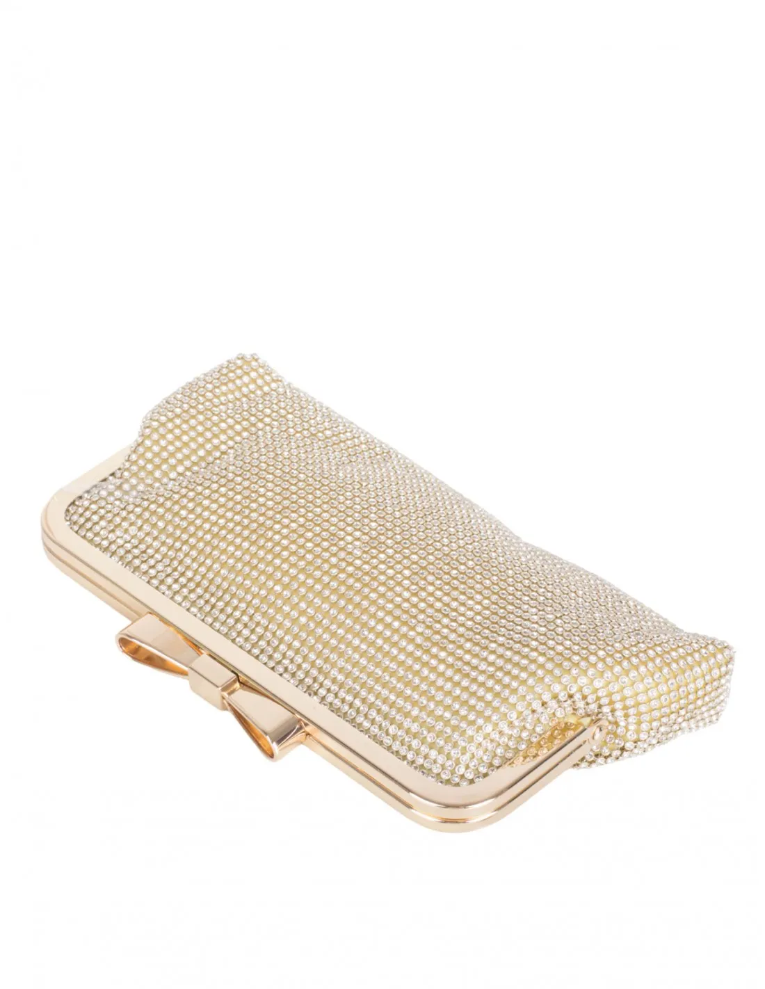 Bolso Fiesta Lazo Brillos Dorado