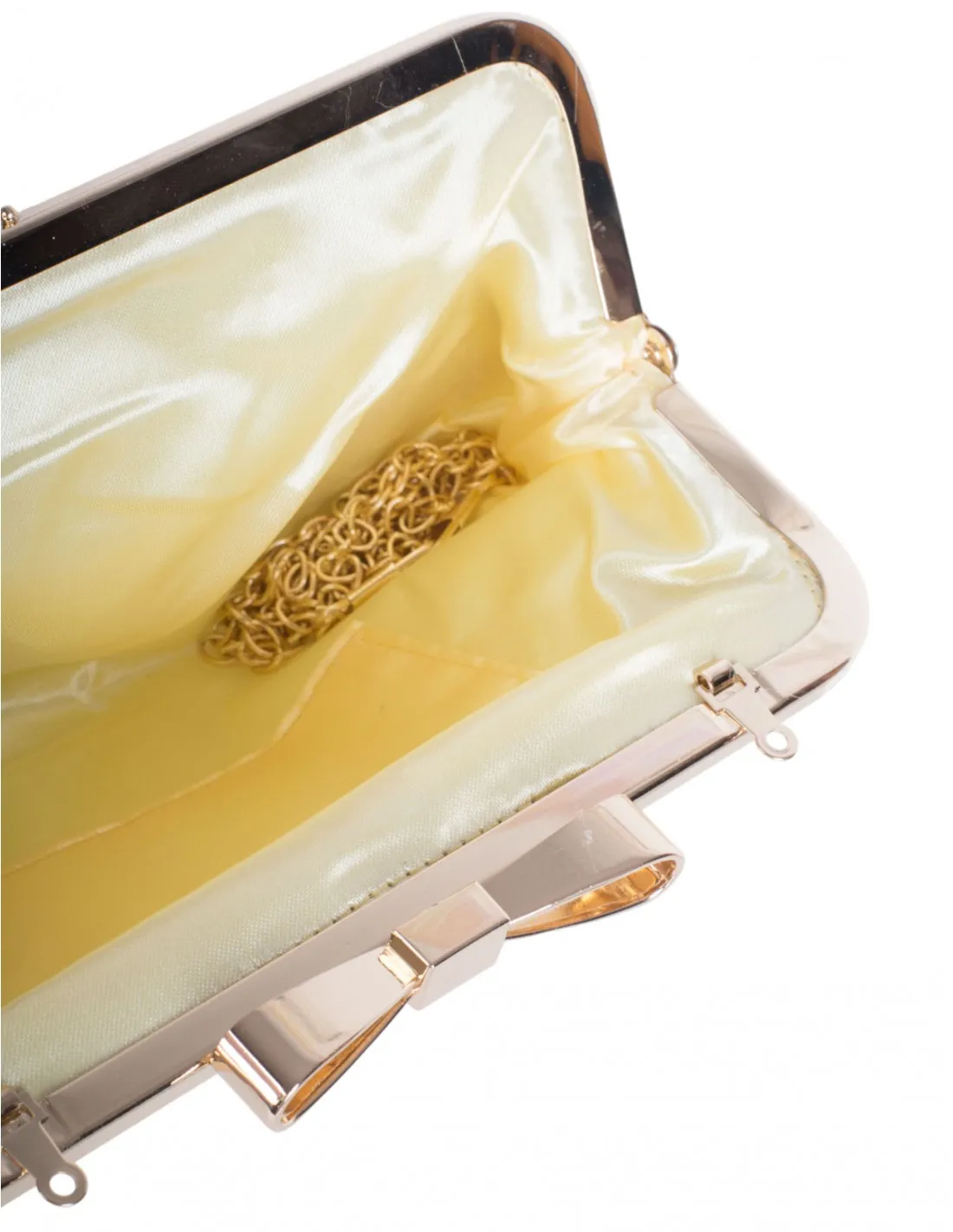 Bolso Fiesta Lazo Brillos Dorado