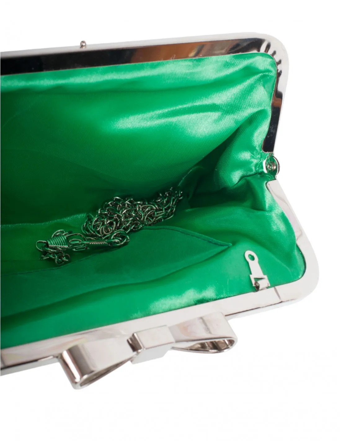 Bolso Fiesta Lazo Brillos Verde