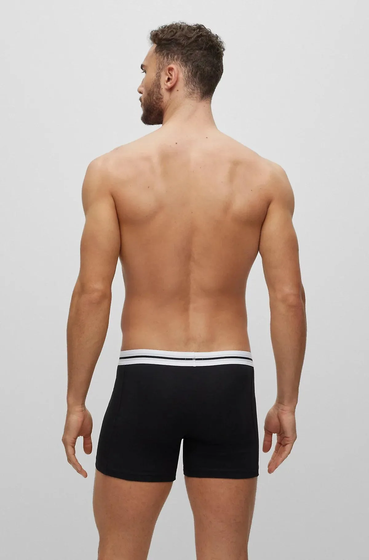 BOSS 3 PACK OF STRETCH COTTON BOXER BRIEFS  001