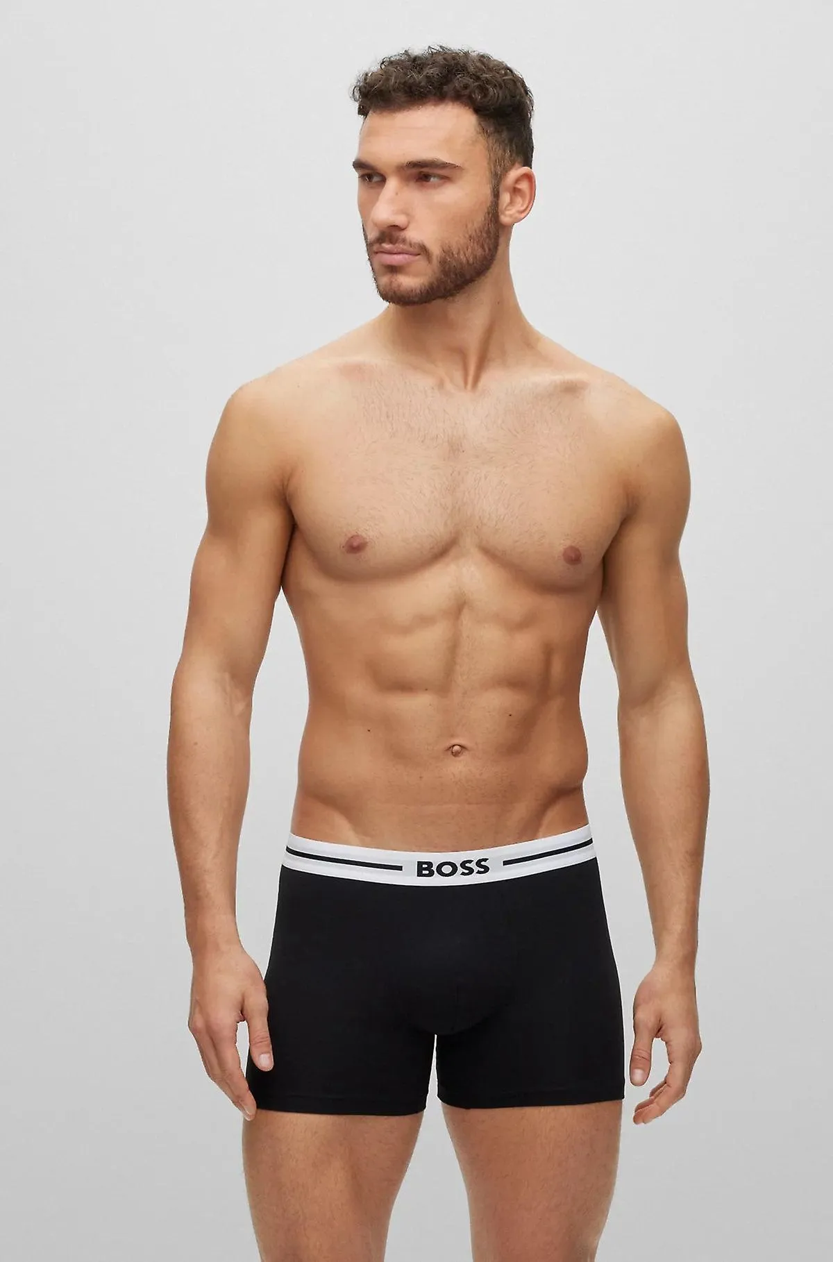 BOSS 3 PACK OF STRETCH COTTON BOXER BRIEFS  001