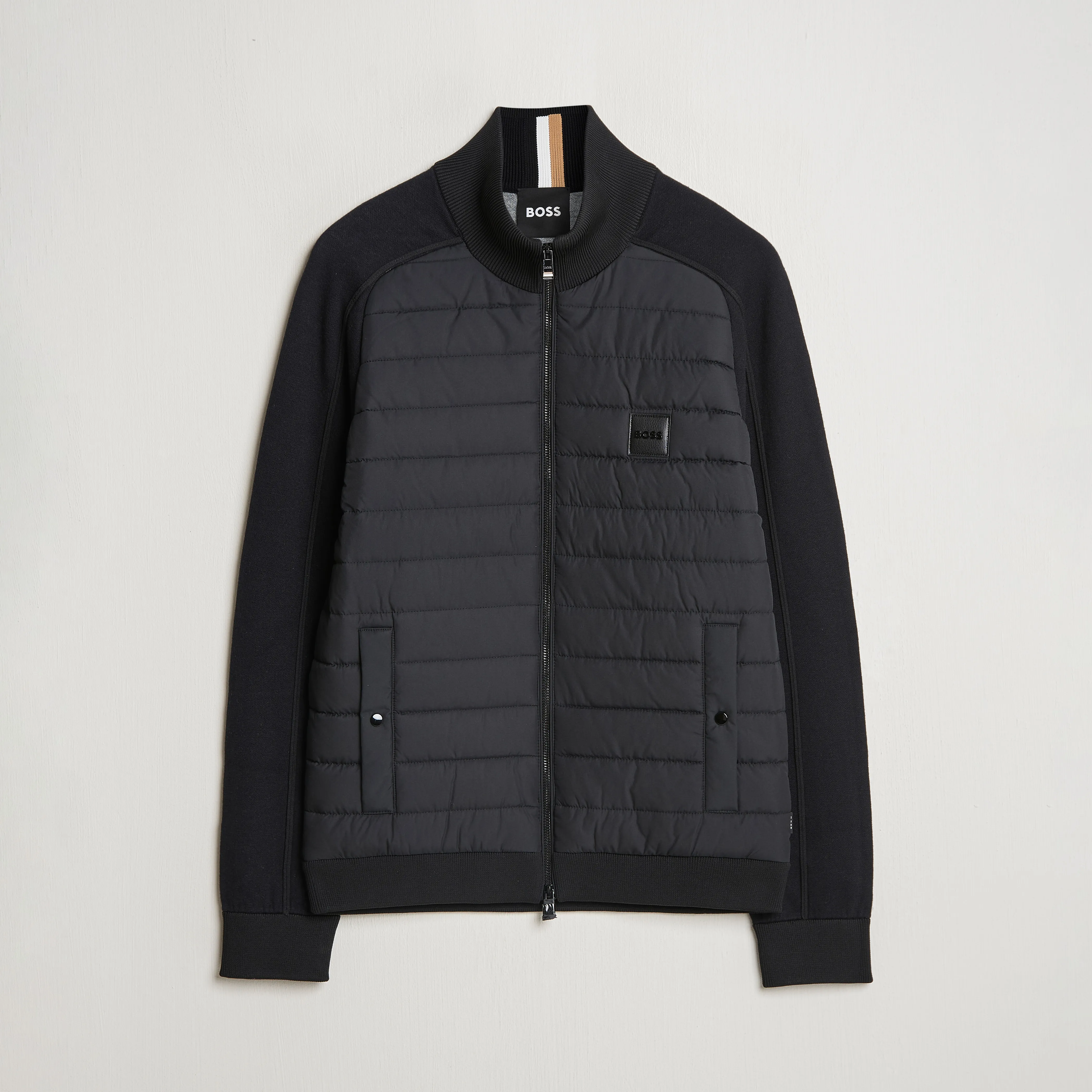 BOSS BLACK Esfero Hybrid Full Zip Black