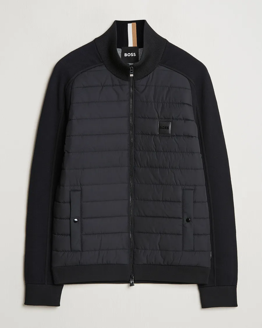 BOSS BLACK Esfero Hybrid Full Zip Black
