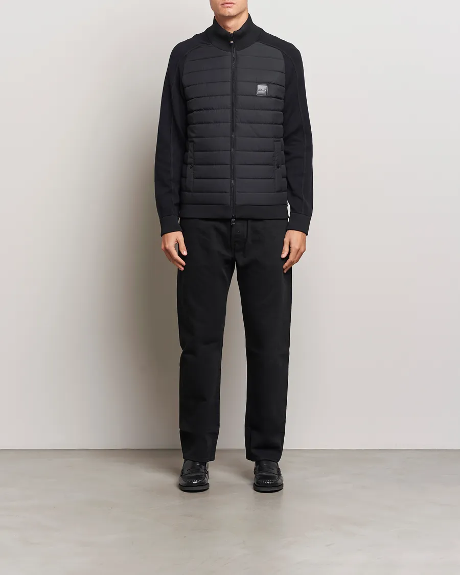 BOSS BLACK Esfero Hybrid Full Zip Black