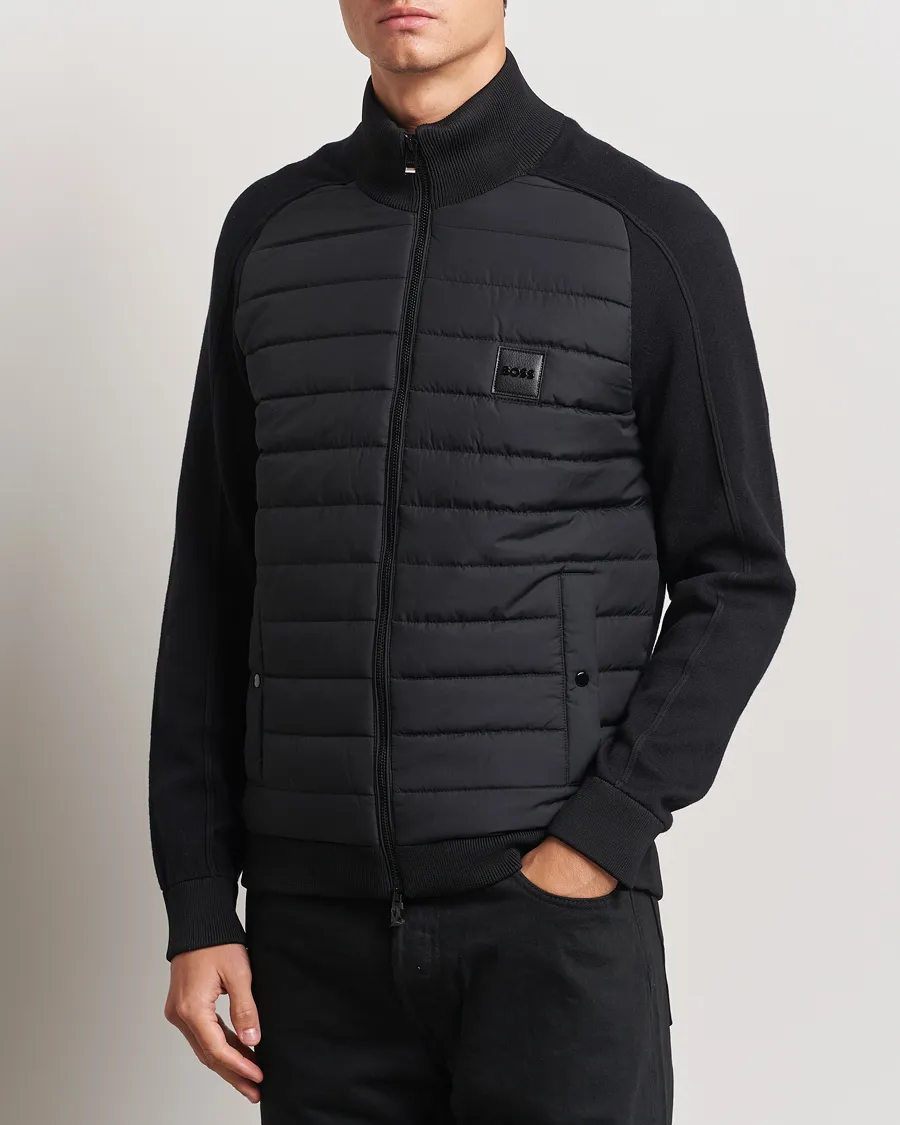 BOSS BLACK Esfero Hybrid Full Zip Black