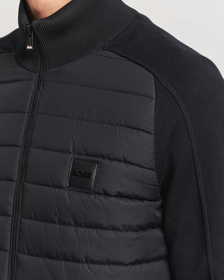BOSS BLACK Esfero Hybrid Full Zip Black