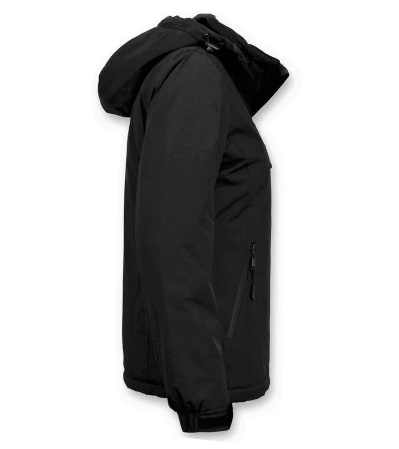 BREVE INVIERNO DE LAS SEñORAS UN ABRIGO € "SLIM FIT  SUDADERA â €" NEGRO
