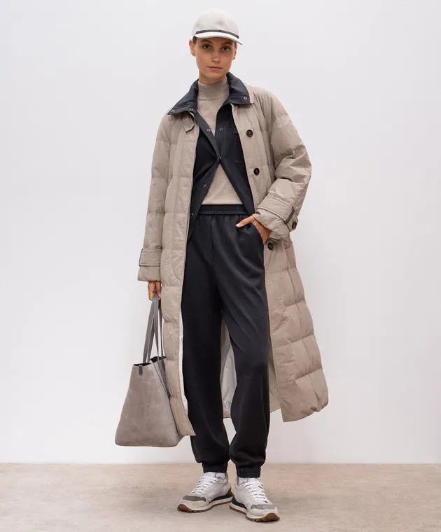 Brunello Cucinelli Brown cashmere and silk top