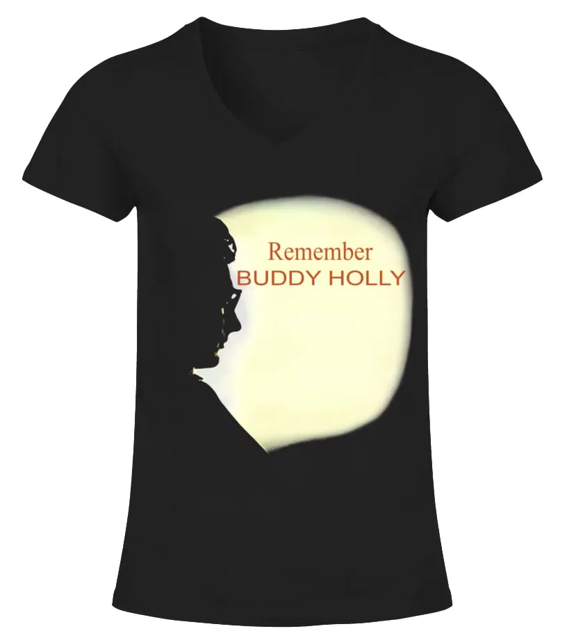 Buddy Holly 7 BK Camiseta cuello pico Mujer