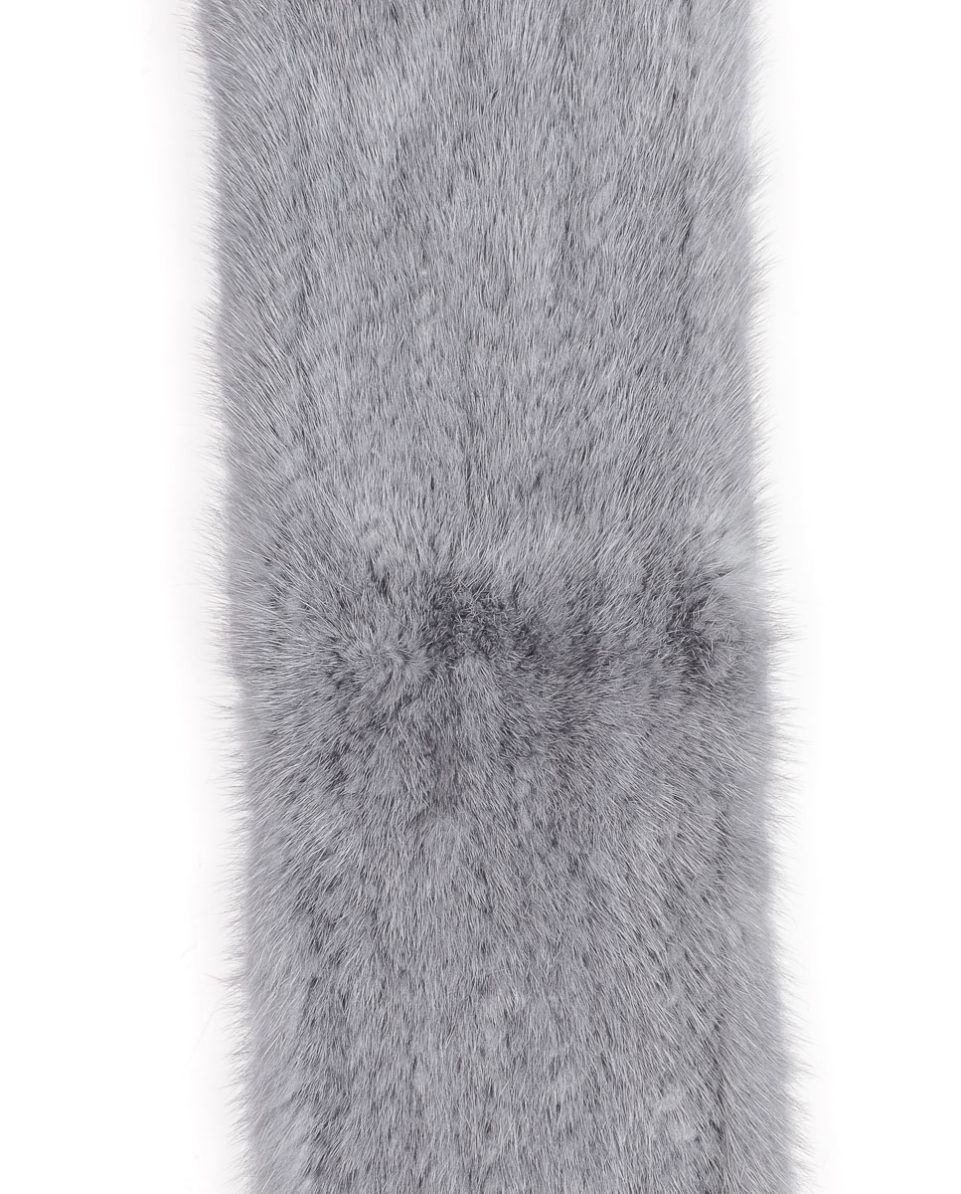 Bufanda De la Roca de pelo de visón tricotado en color azul