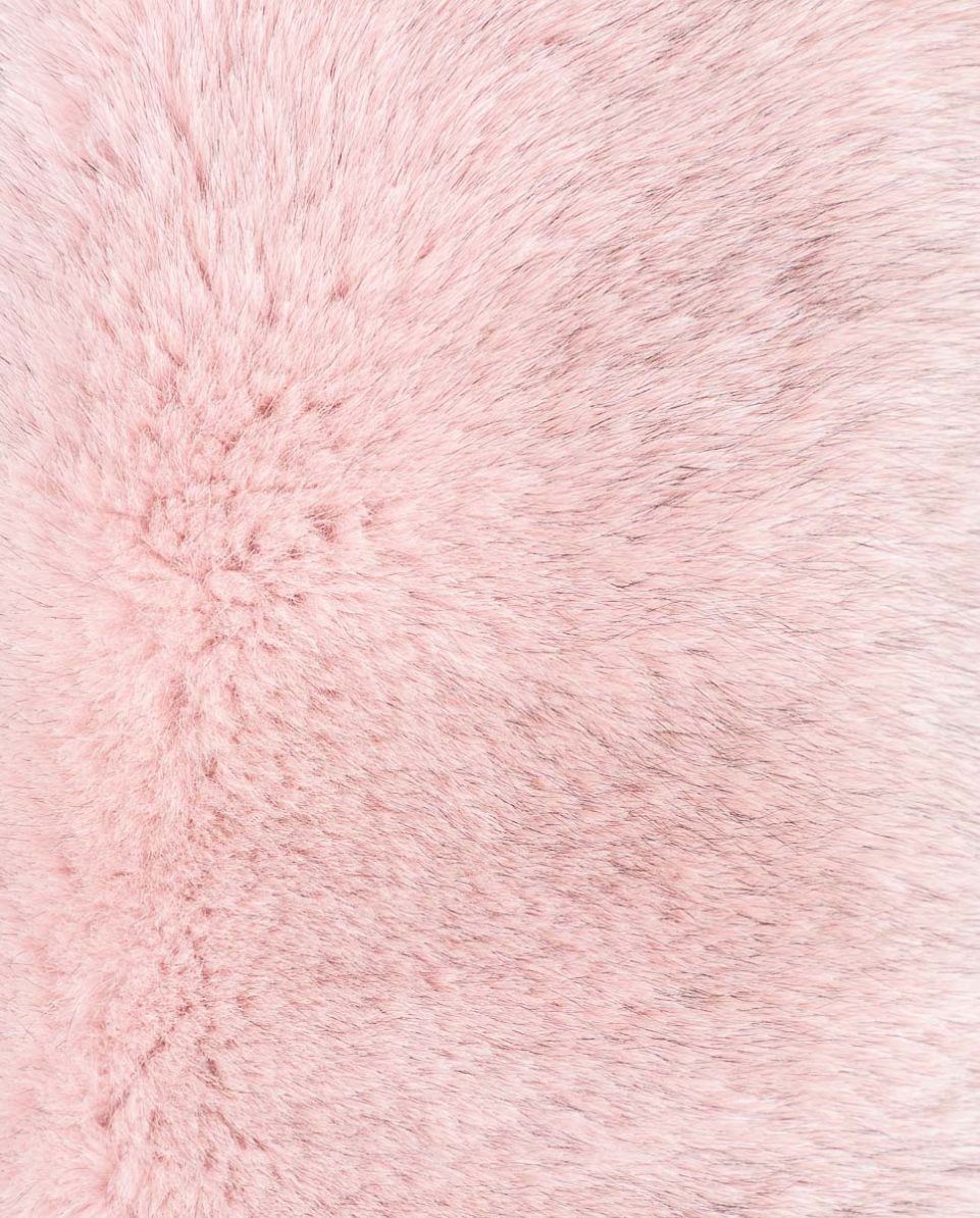 Bufanda de pelo de zorro en color rosa