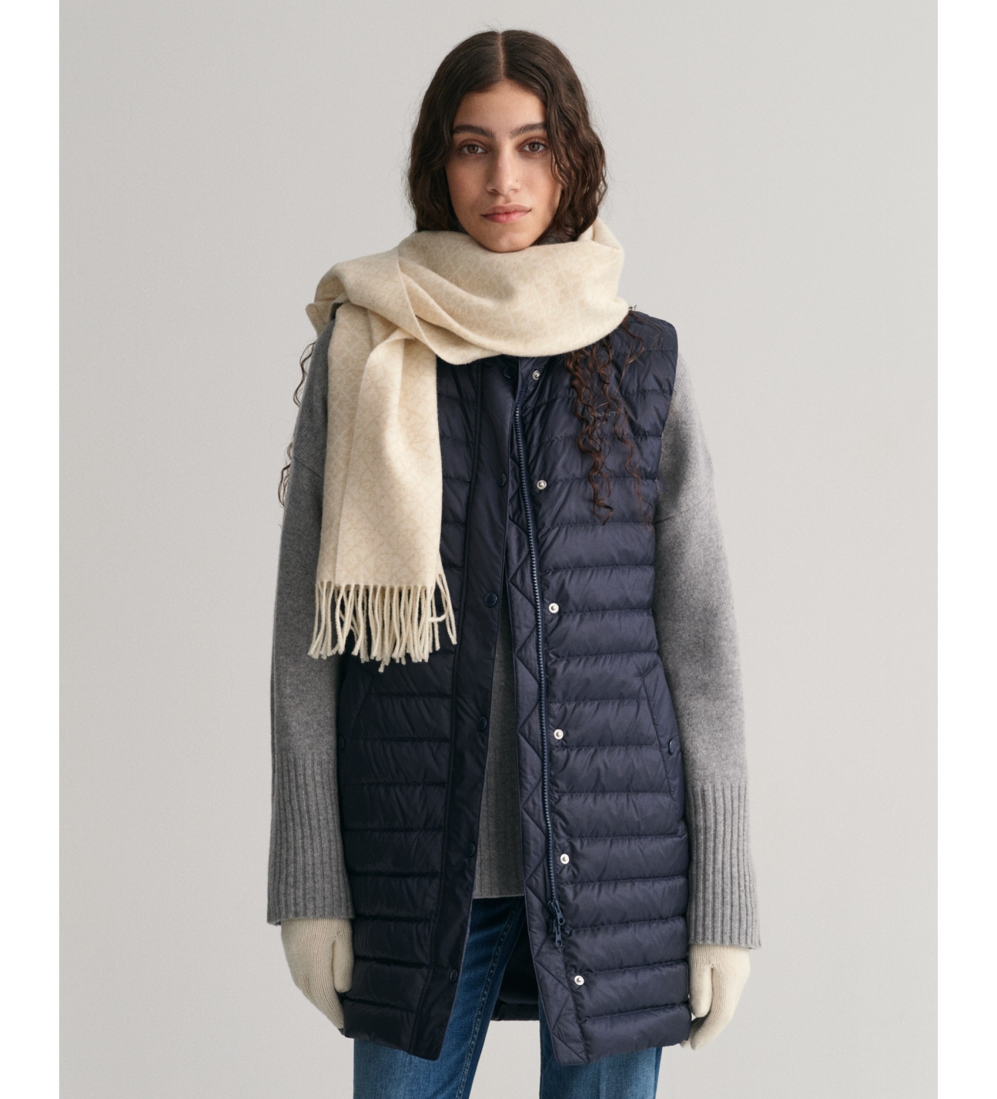 Bufanda G Patterned beige