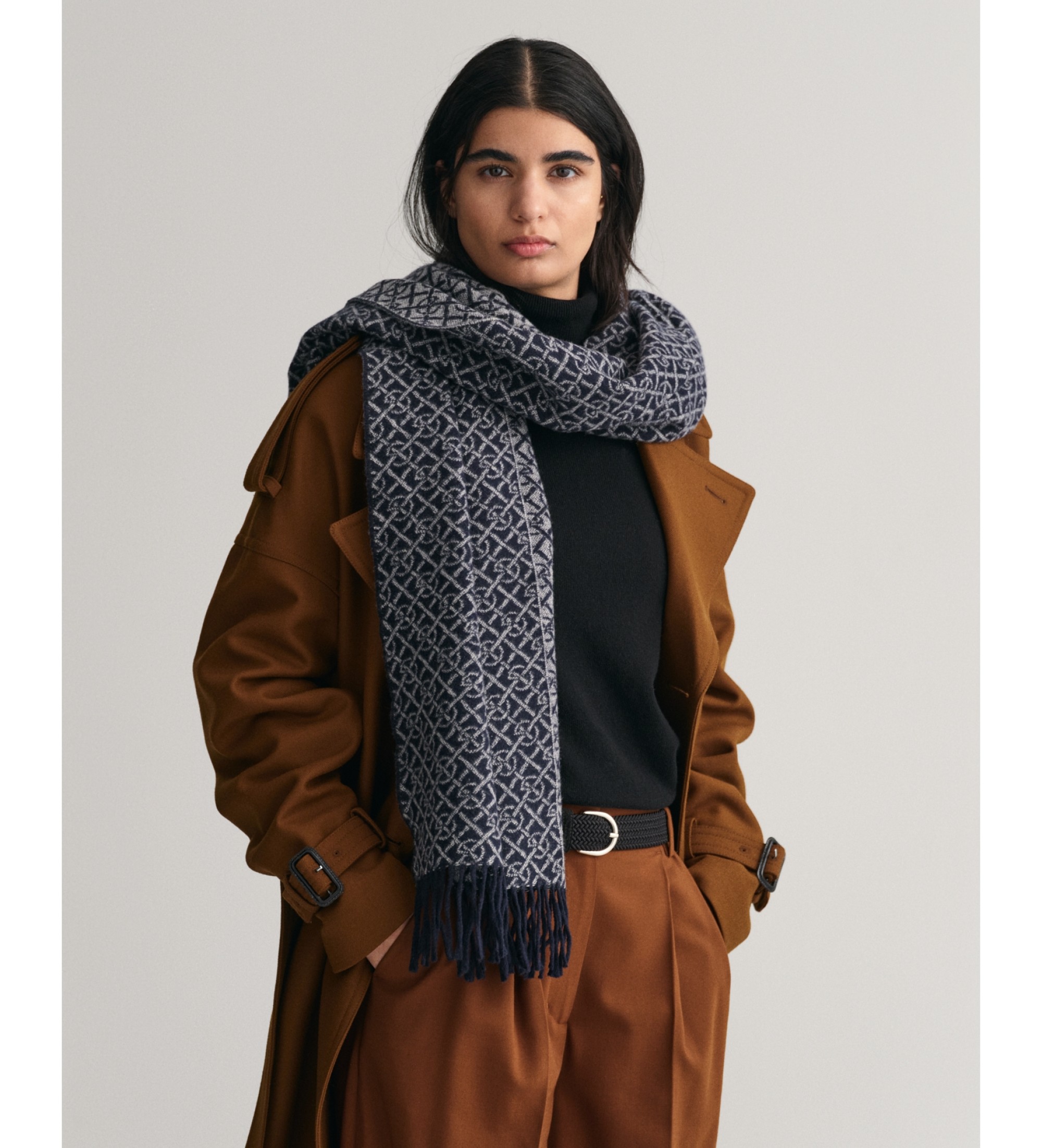 Bufanda G Patterned marino