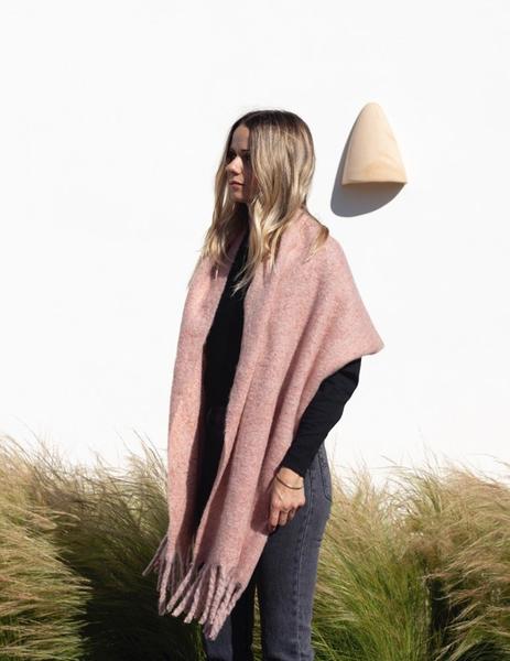 bufanda kbas big fringes pink