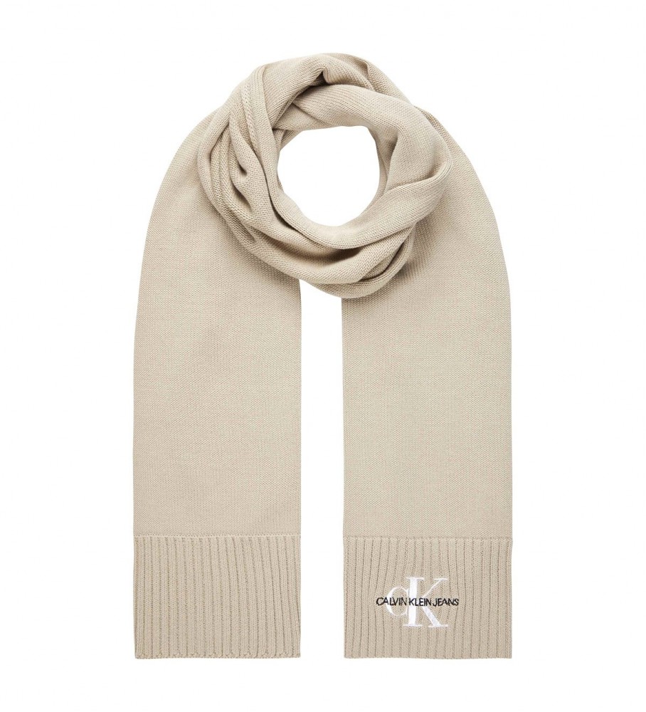 Bufanda Monologo Embrodery taupe