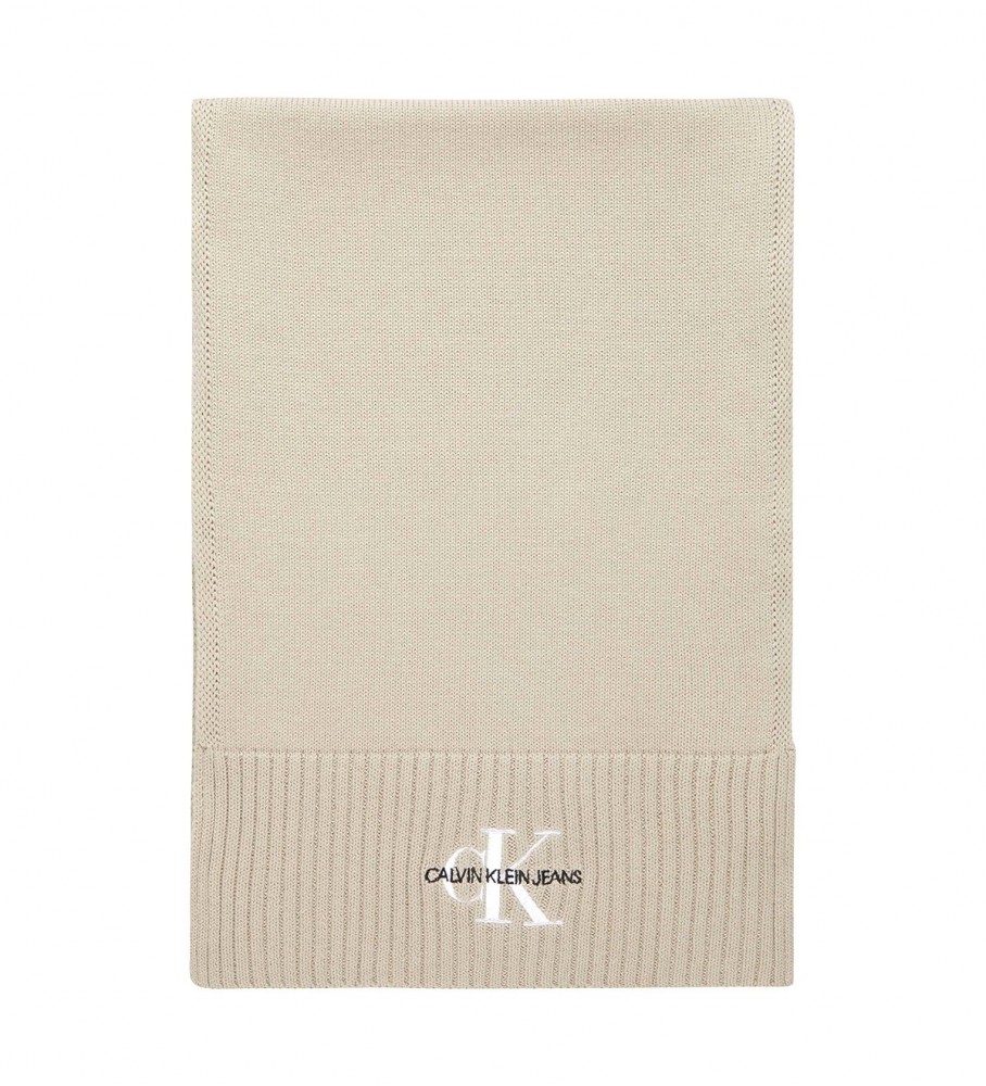 Bufanda Monologo Embrodery taupe