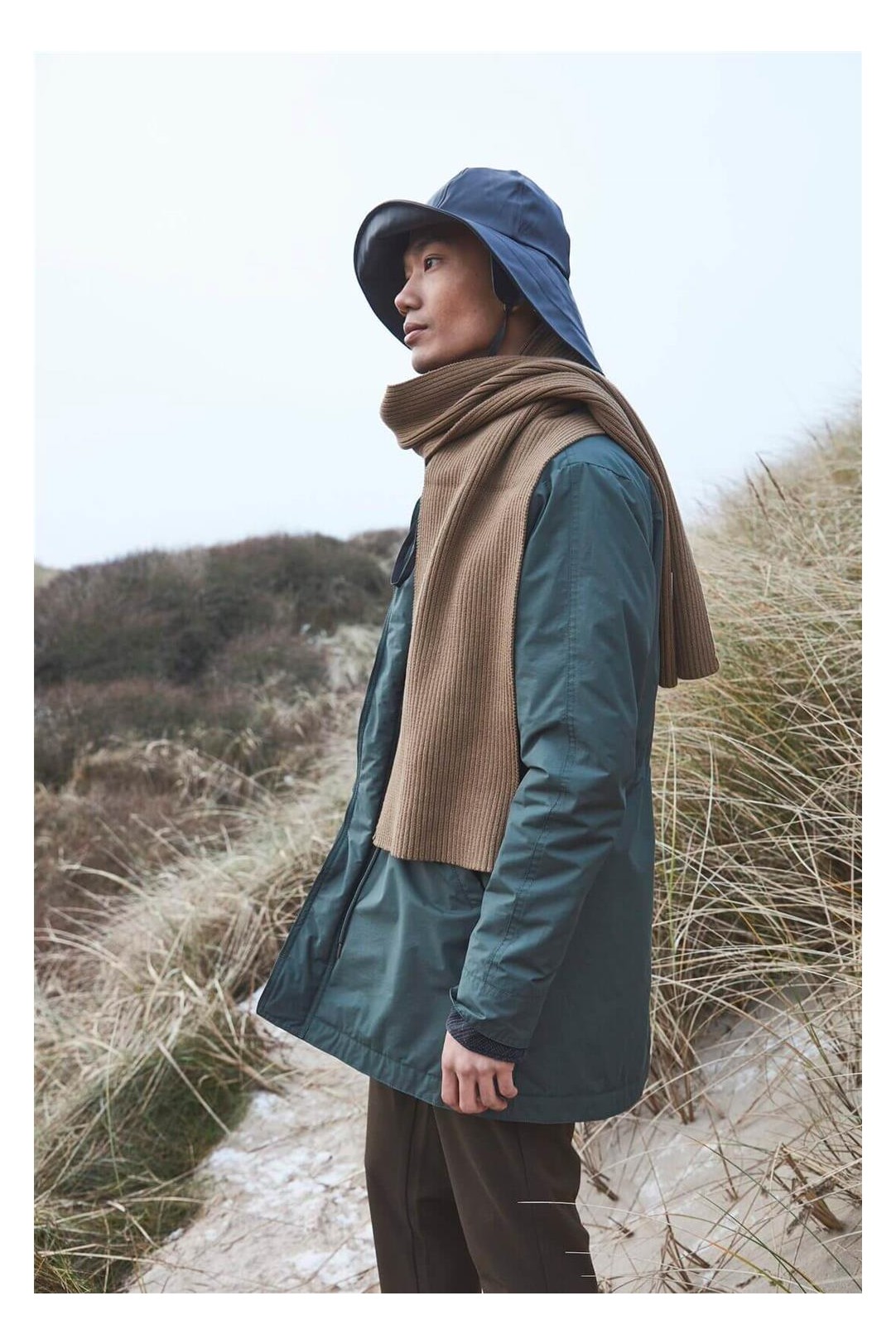 BUFANDA PUNTO HOMBRE CAMEL