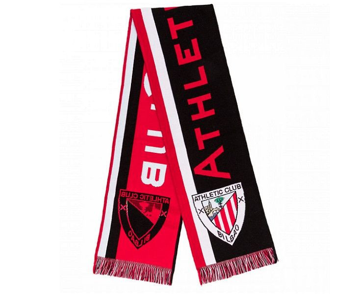 Bufanda tricolor Athletic Club Bilbao con escudos